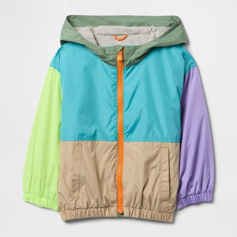 GAP - Baby & Toddler Jersey-Lined Colorblock Windbreaker